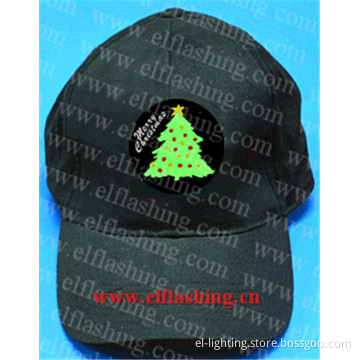 EL Sound Active Cap (Green Tree)